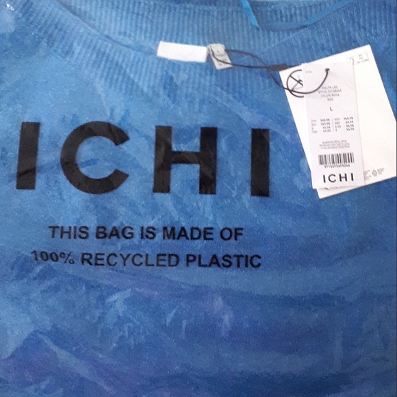 ICHI Alpa Knitted Blue Sweater Boat neck /BNWT - Picture 9 of 10